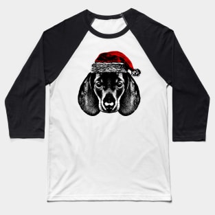 Christmas Dachshund Baseball T-Shirt